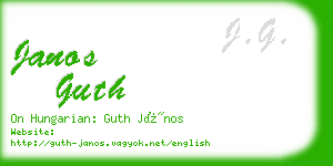 janos guth business card